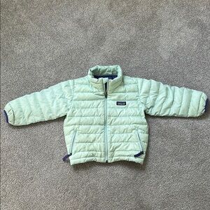 Patagonia Mint Green Toddler Down Sweater Jacket